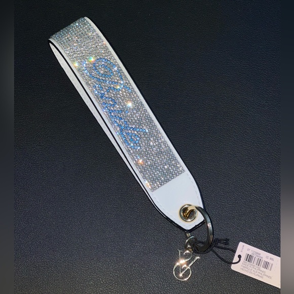 Victoria’s Secret “BRIDE” RHINESTONE Wristlet Keychain Shine Strap - Picture 3 of 7